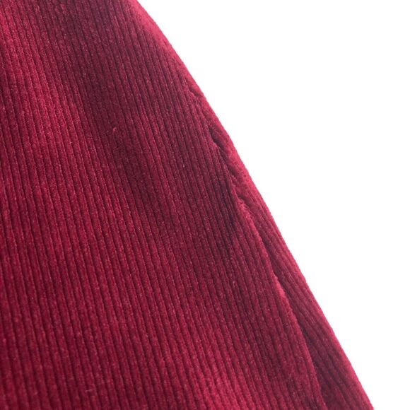 Umgee Skirt Womens Medium Burgundy Corduroy Velvet Mini Snap Front Pockets - Picture 3 of 13